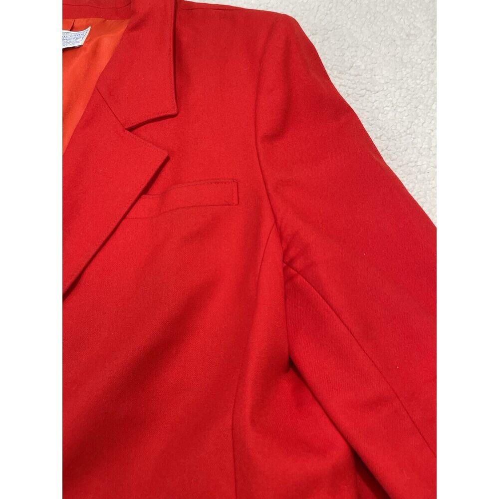 Vintage Pendleton Womens Plus 22W 100% Virgin Wool Coat Blazer Red Academia USA - Picture 6 of 16